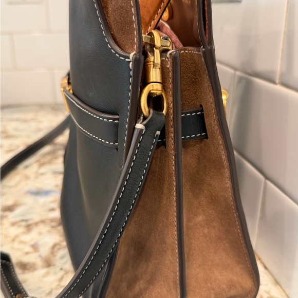 Tory Burch Rudizwill Black and Brown Shoulder Bag - Picture 14 of 16